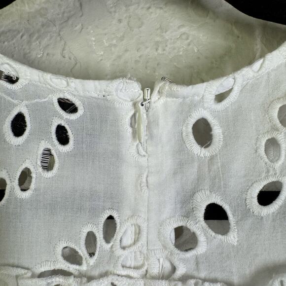 TUCKERNUCK Blouse Small Eloise Eyelet A-Line Silhouette Bell Sleeves Lined - Picture 11 of 15